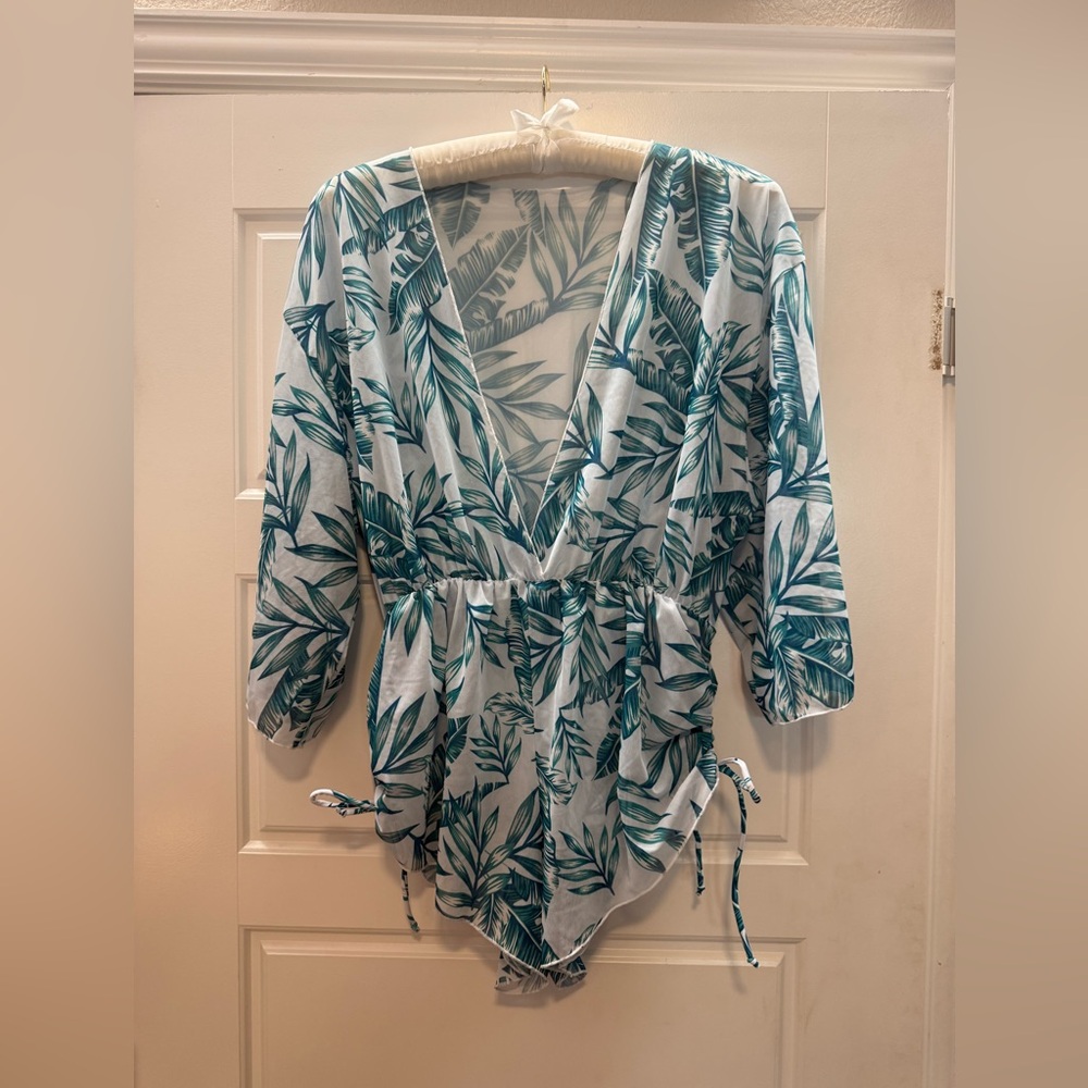 Mesh Swimsuit Cover Up Top, sz lg